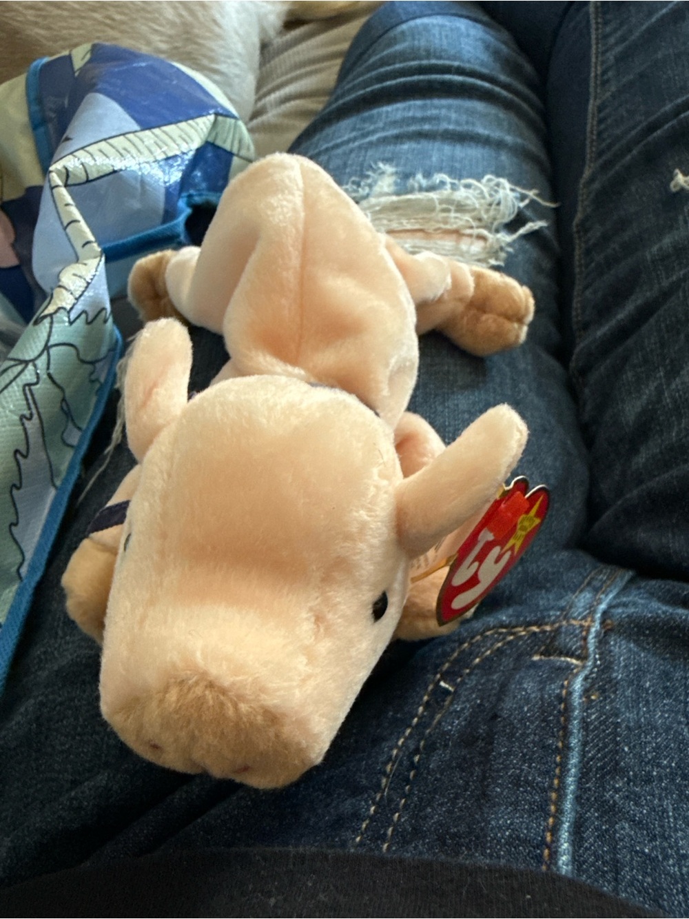 Ty Peach Axolotl Beanie Buddy Plush